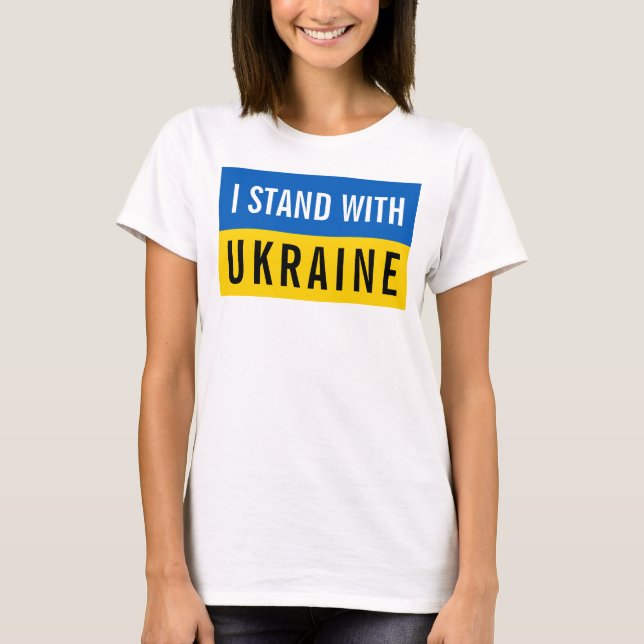 Camiseta Sou Político Com A Ucrânia (Frente)