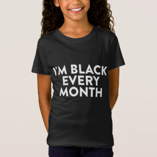 Camiseta Sou Preto Todos os Meses Prid de Beleza Afro-Ameri