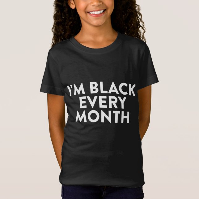 Camiseta Sou Preto Todos os Meses Prid de Beleza Afro-Ameri (Frente)
