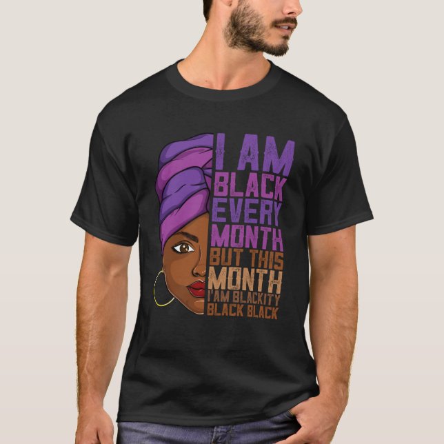 Camiseta Sou Preto Todos Os Meses Roupa Afro Melanin Orgulh (Frente)