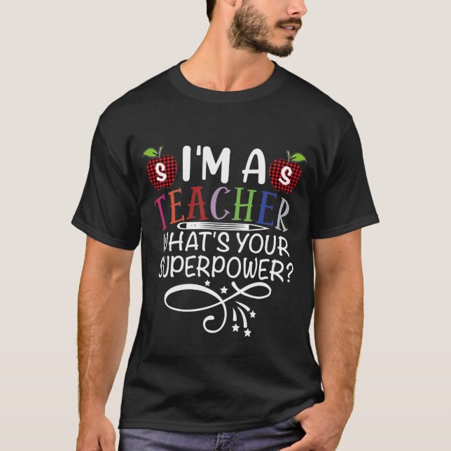 Camiseta sou professor, qual é a sua superpotência (Frente)