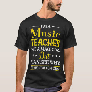 Camiseta Sou Professora De Música Não Engraçado De Magia