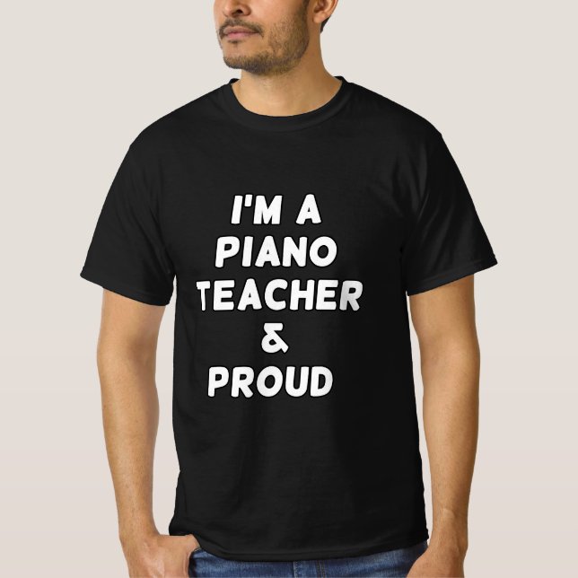 CAMISETA SOU PROFESSORA DE PIANO & ORGULHOSA (Frente)