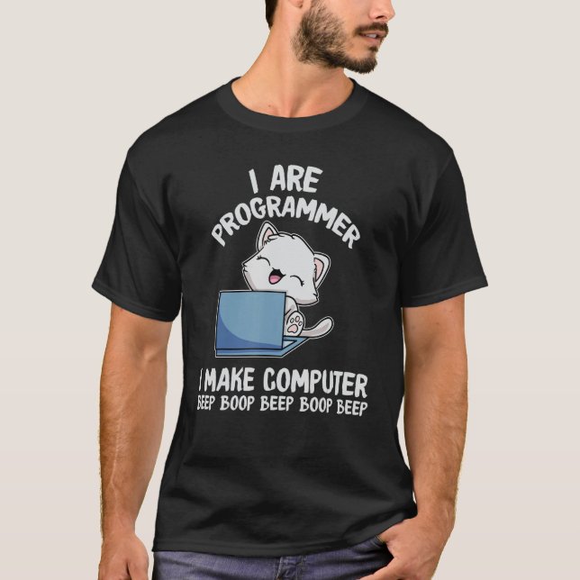 Camiseta Sou Programador E Torno O Computador Bipe Engraçad (Frente)