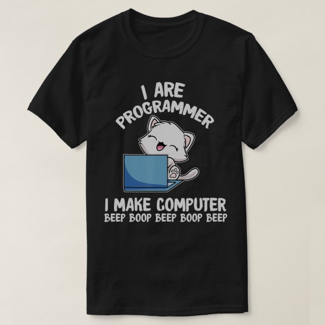 Camiseta Sou Programador E Torno O Computador Bipe Engraçad (Frente do Design)