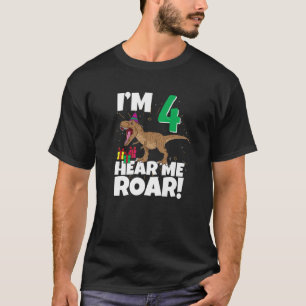 Camiseta Sou Quatro Me Ouvem Roar 4º Aniversário Quatro Din