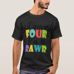 Camiseta Sou Quatro Me Ouvem Roar 4º Aniversário Quatro Din