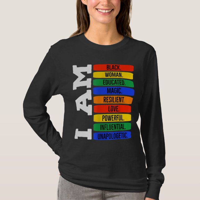 Camiseta Sou Rainha Negra - História Negra Mês Junet (Frente)