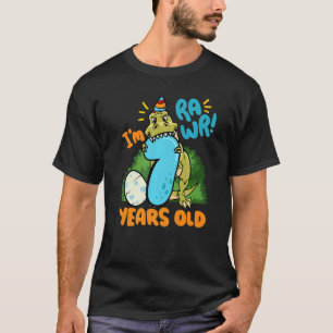 Camiseta Sou Rawr 7 anos Tyrannosaurus Dinossaur Kids B
