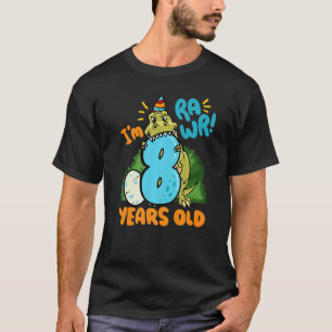 Camiseta Sou Rawr 8 anos Tyrannosaurus Dinossaur Kids B
