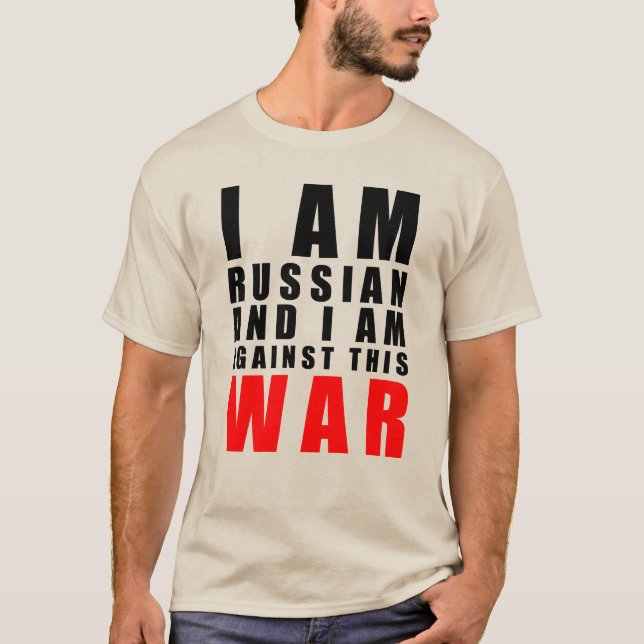 Camiseta sou russo contra esta guerra (Frente)