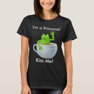 Camiseta Sou Sapo da Princesa Beija-me em Teacup Women's