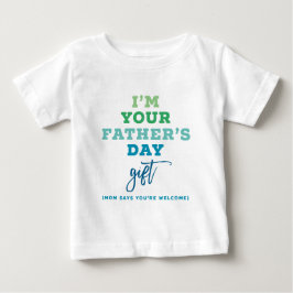 Camiseta Sou Seu Presente do Dia dos Pais Tipografia Azul E