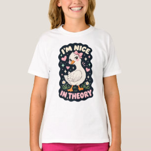 Camiseta Sou simpático na teoria humor de ganso