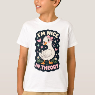 Camiseta Sou simpático na teoria humor de ganso