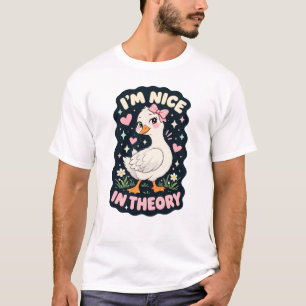 Camiseta Sou simpático na teoria humor de ganso