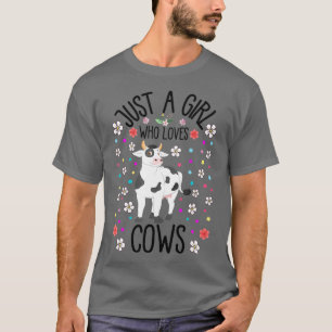 Camiseta Sou Só Uma Garota Que Ama Vacas Que Fazem Feira En