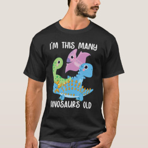 Camiseta Sou tantos Dinossauros, crianças de 4 anos