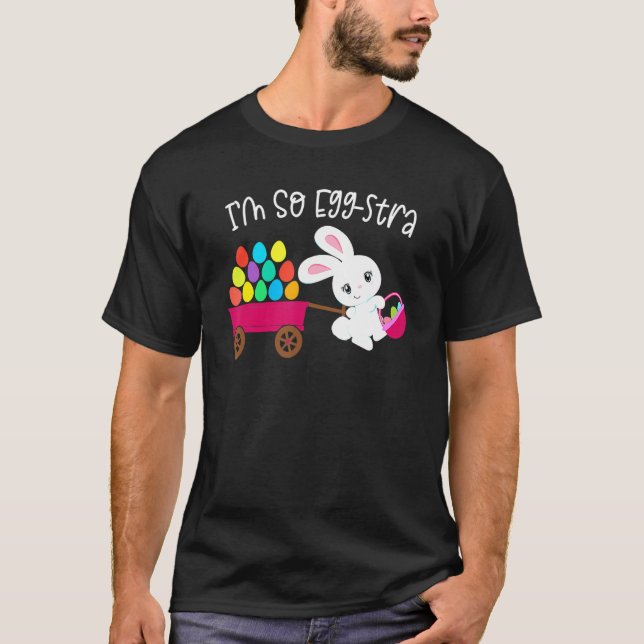 Camiseta Sou Tão Ovo STRA Páscoa Coelhinha De Ovo Cesto (Frente)