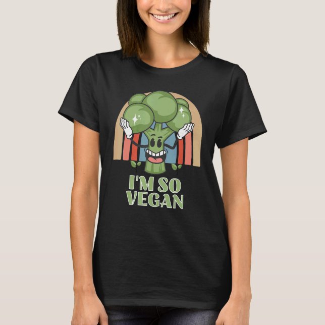 Camiseta Sou Tão Vegan Broccoli Comida Vegetal Broccoli (Frente)