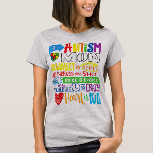 Camiseta Sou um Autismo Mãe Wallet Vazia, Orgulhosa Mãe A