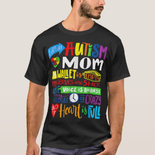 Camiseta Sou um Autismo Mãe Wallet Vazia, Orgulhosa Mãe Aut