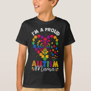 Camiseta Sou um Autismo Orgulhoso Mama Avó Autismo Consciên