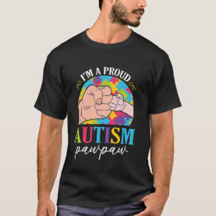 Camiseta Sou um Avô de Autismo Orgulhoso Aceito Apoio Esper