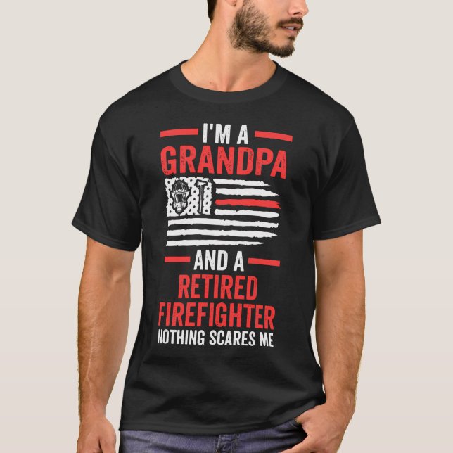 Camiseta SOU UM Avô E Um Bombeiro Aposentado (Frente)