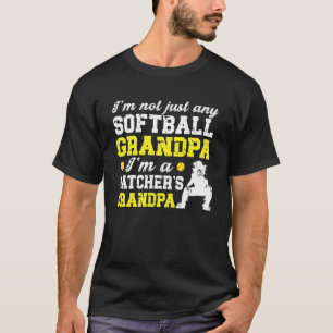 Camiseta Sou um avô receptor de softbol Receptor de softbol