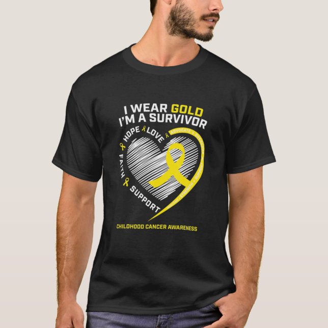 Camiseta Sou um Cancer de Sobrevivência Crianças. (Frente)