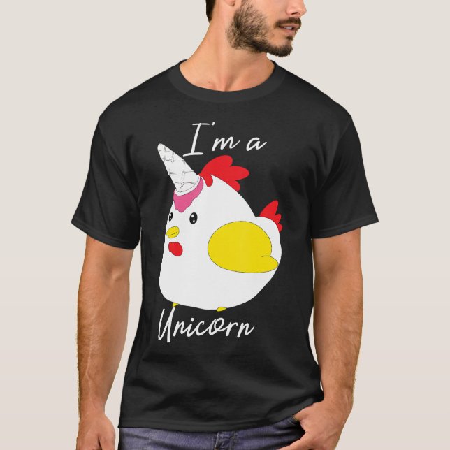Camiseta Sou Um Cone Sorvete De Frango Do Unicórnio (Frente)