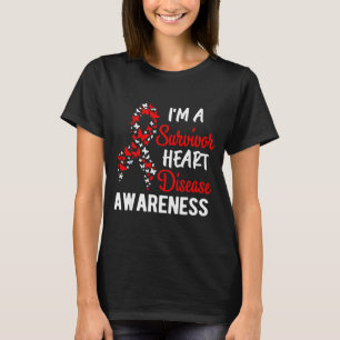 Camiseta Sou Um Coração Sobrevivente Conscientização Doença
