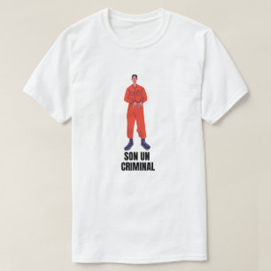Camiseta Sou um criminoso em galego - filho de criminoso