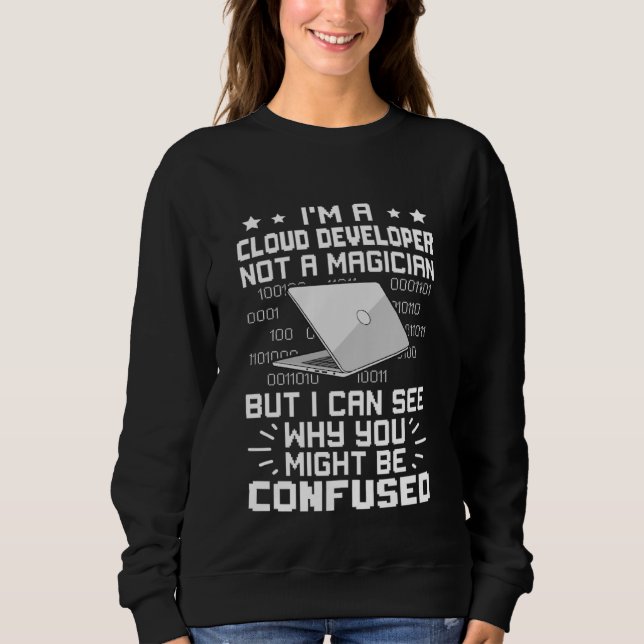 Camiseta Sou um Desenvolvedor de Nuvem, não um Mágico (Frente)