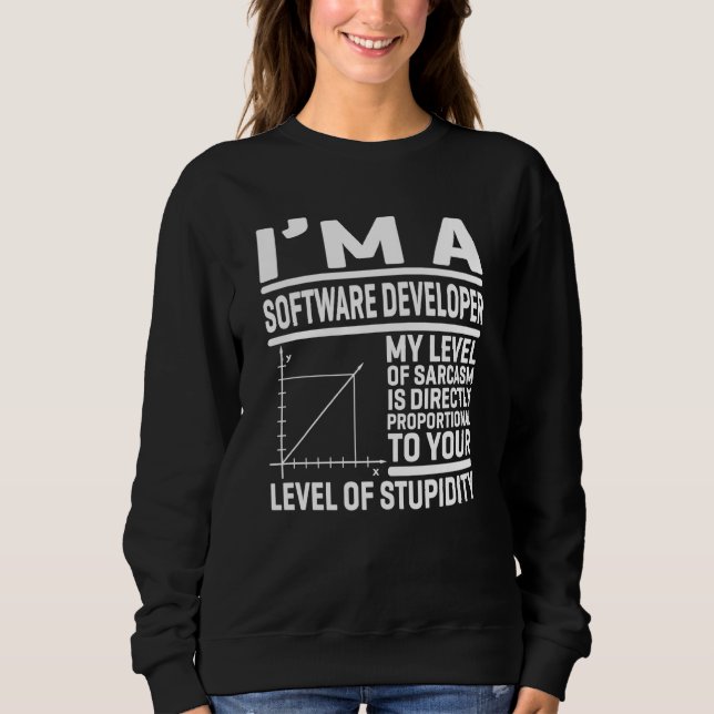 Camiseta Sou Um Desenvolvedor De Software Meu Nível De Sarc (Frente)