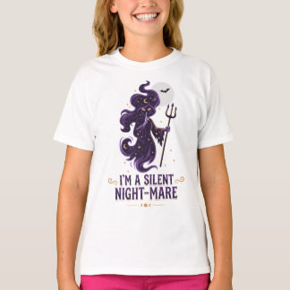 Camiseta Sou um Design de Halloween Silent Night-Mare