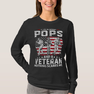 Camiseta Sou um Dia de os pais Pai Pop Veterano