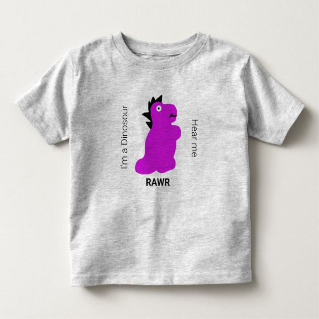 Camiseta Sou um Dinossauro, ouve-me Rawr! (Frente)