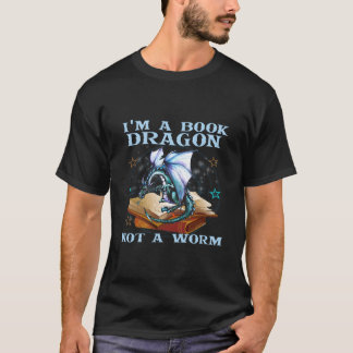 Camiseta SOU Um Dragão de Livros Não Um Verme Dragões
