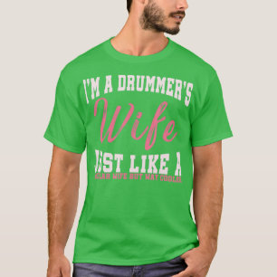 Camiseta Sou Um Drummers Esposa Tambores De Música Engraçad