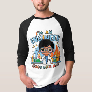 Camiseta Sou um Engenheiro da Ciência Bom com Matemática