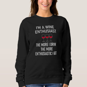 Camiseta Sou um entusiasta do vinho Piadas engraçadas sarcá