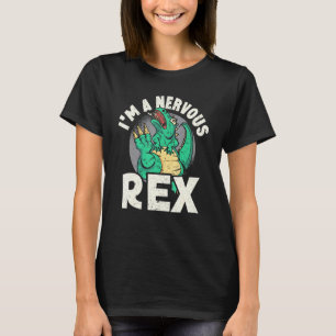 Camiseta Sou um futuro paleontólogo dinossauro Rex nervoso