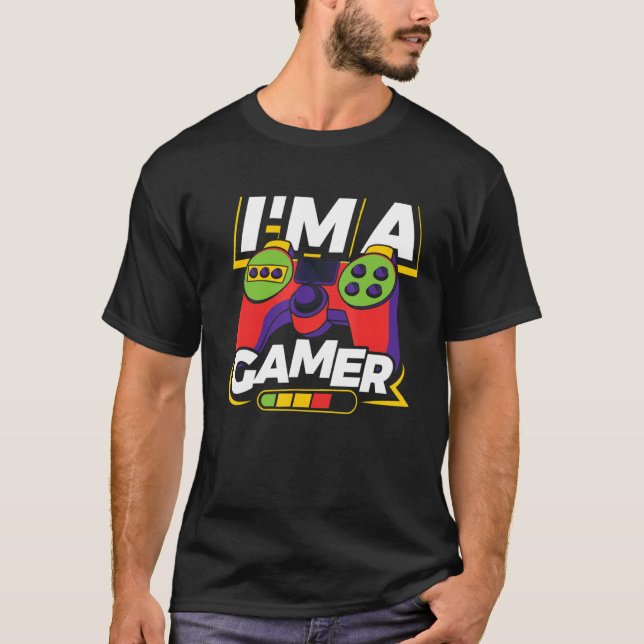 Camiseta Sou um Gamer Video Game Player Geek Pc Console (Frente)
