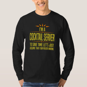 Camiseta Sou um Garçom de Coquetéis