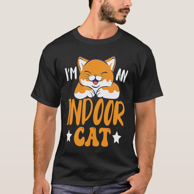 Camiseta Sou um Gatinho Gatinho de Gato Interior. (Frente)