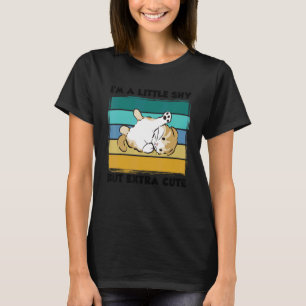 Camiseta Sou Um Gatinho Tímido Mas Extra Fofo Retro