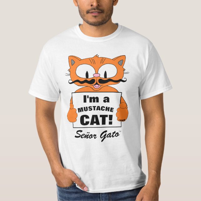 Camiseta Sou um Gato de bigode! Senor Gato (Frente)