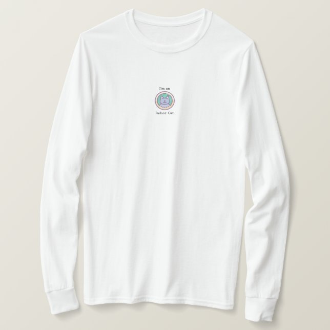 Camiseta Sou um Gato Indoor (Frente do Design)